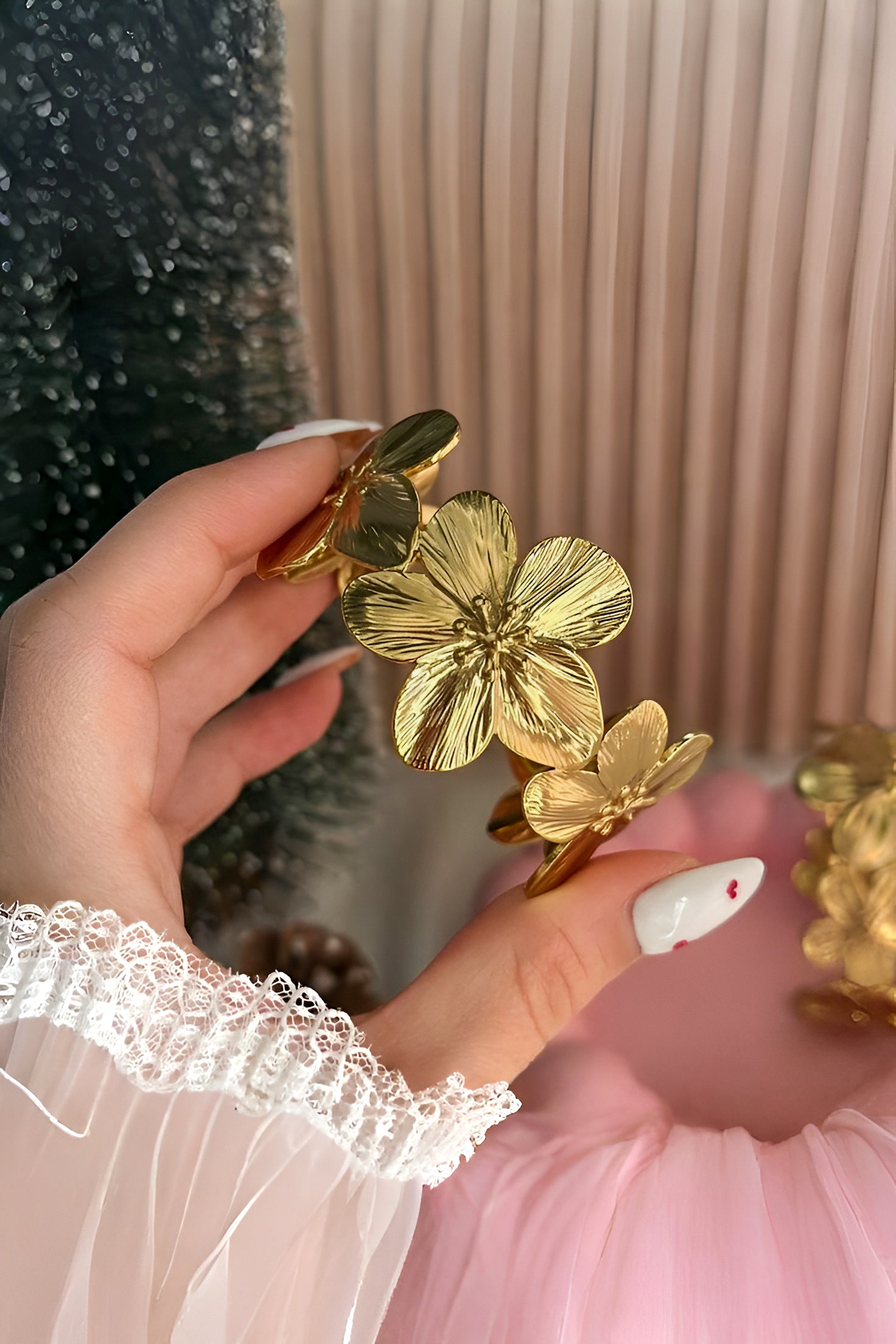 Flower Cuff Bracelet