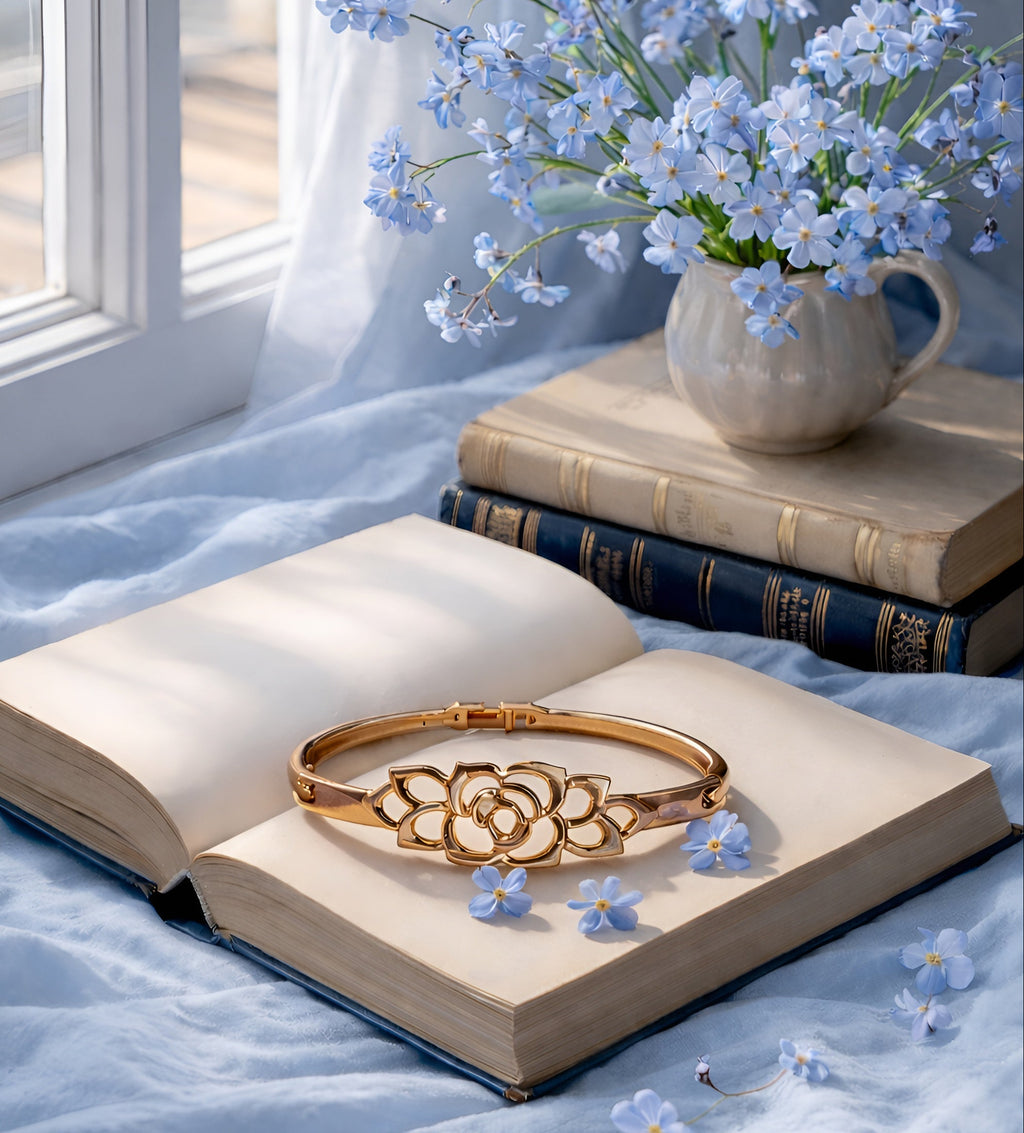 Golden Rosette Cuff