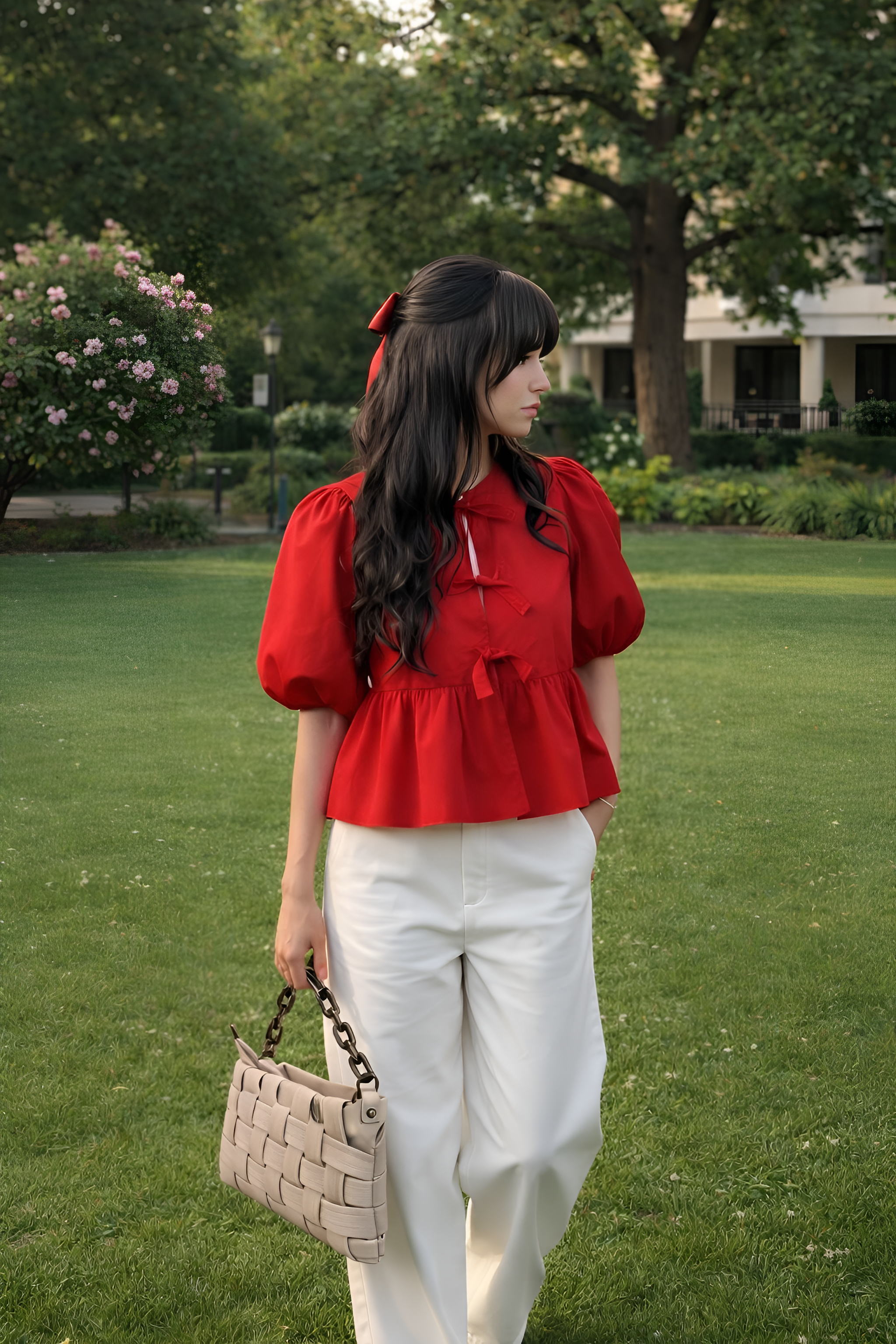 Evelyn White Sling Bag