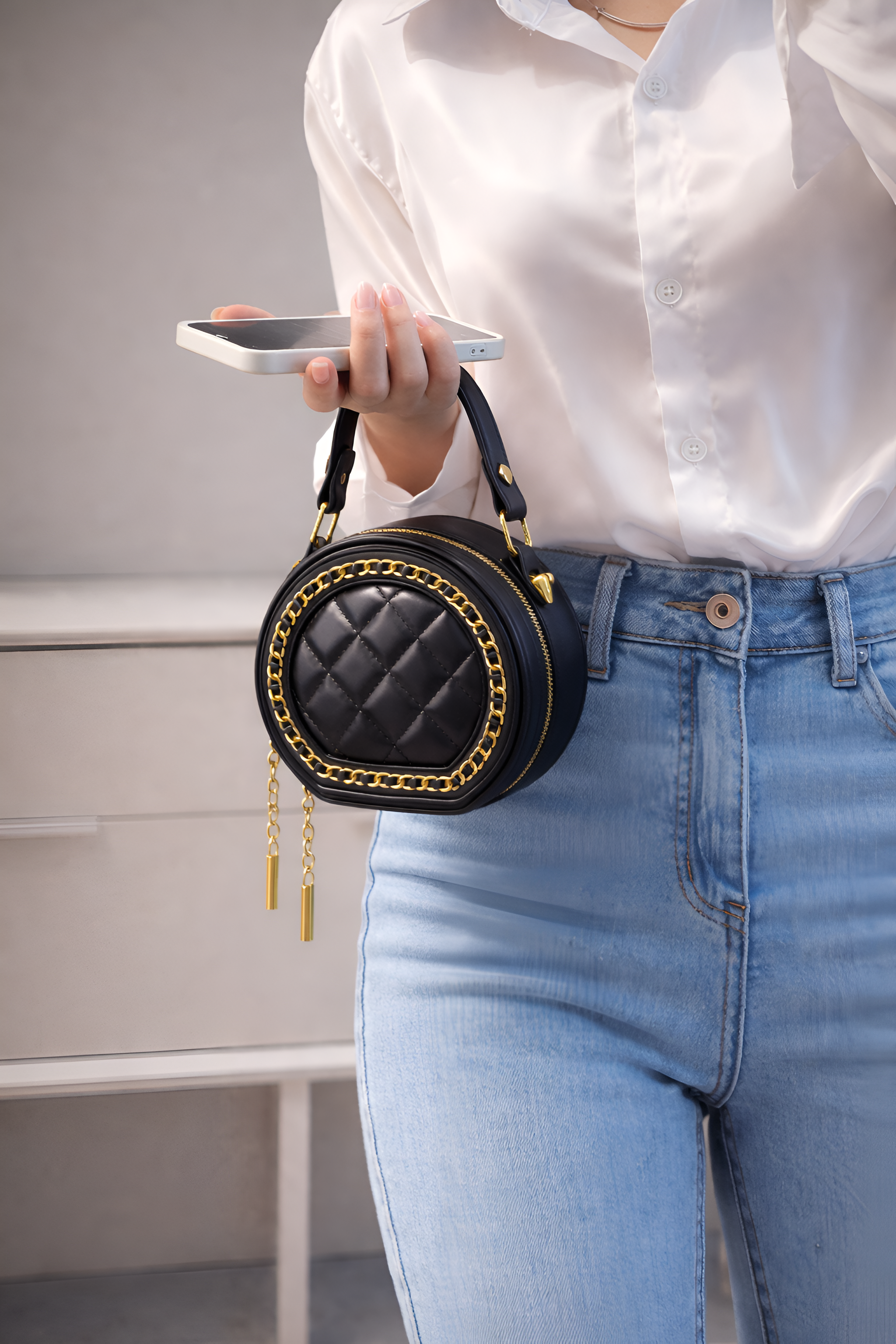 Eclipse Mini Black Sling Bag