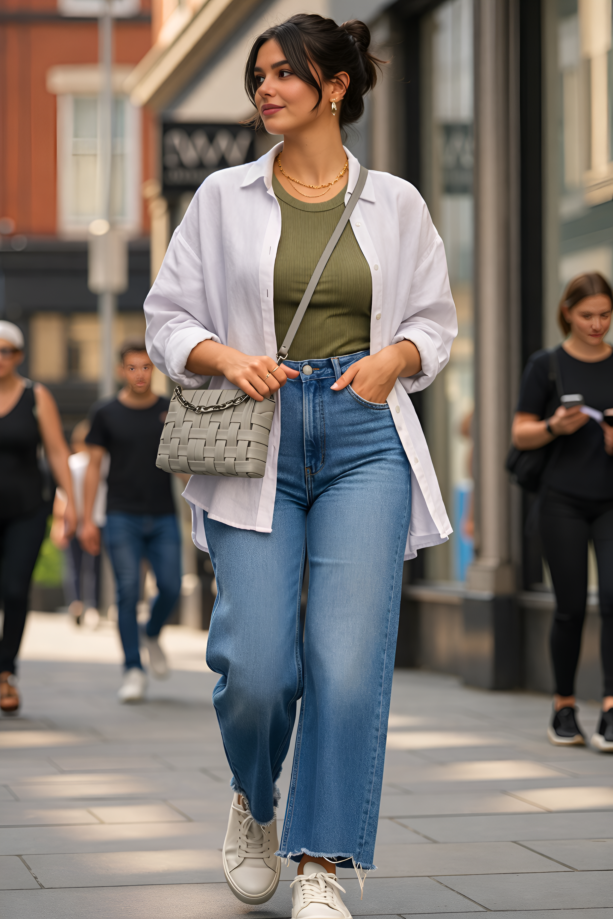 Evelyn White Sling Bag
