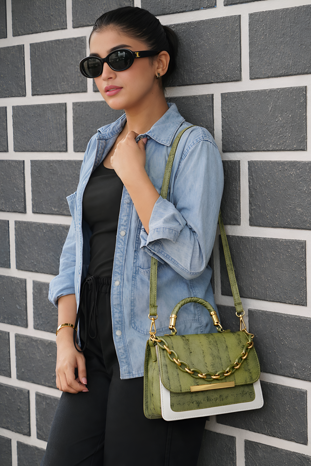 Zariya Earthy Green Sling Bag