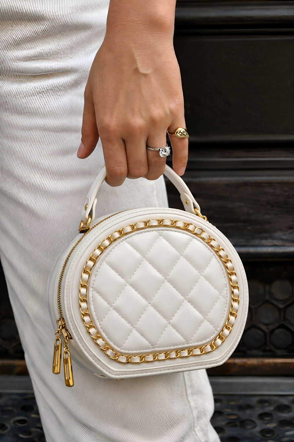 Eclipse Mini White Sling Bag