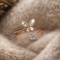 Gilded Butterfly Promise Ring