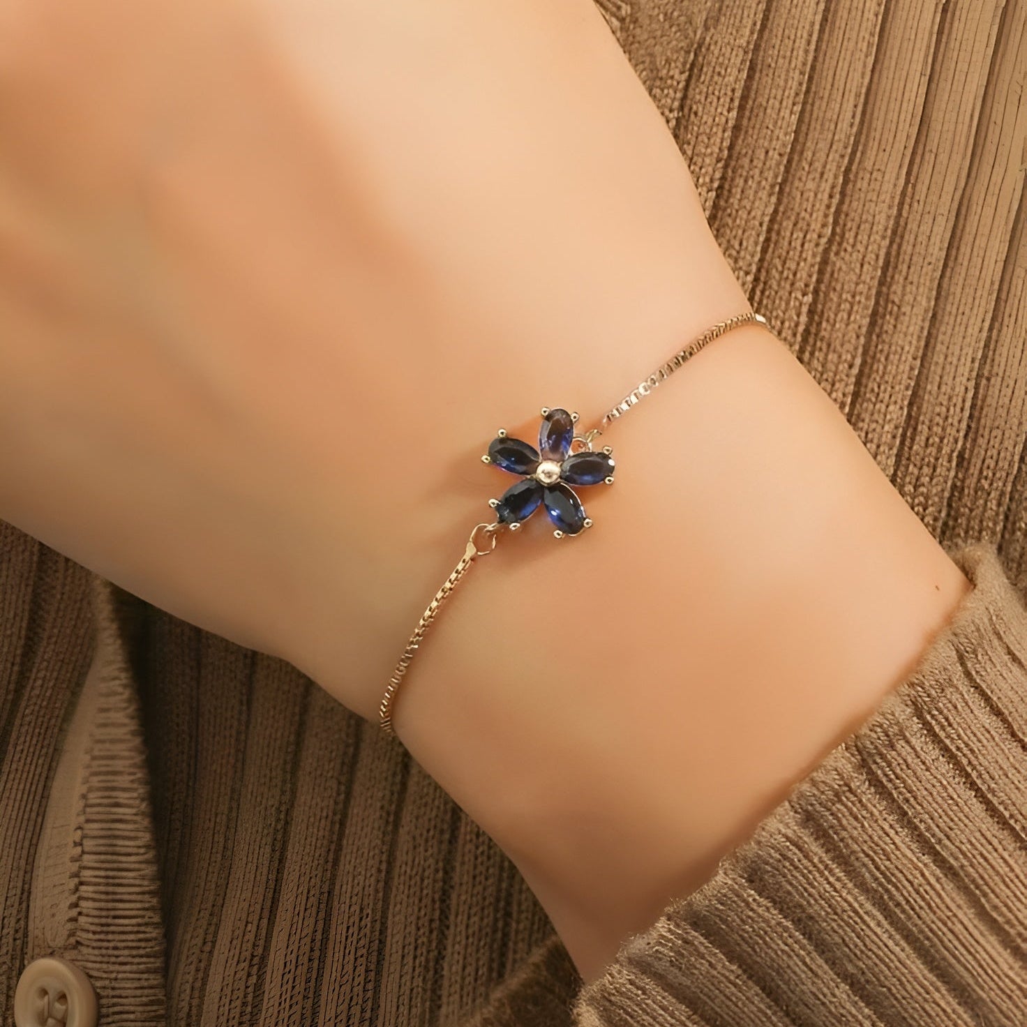 Blue Darn Bracelet